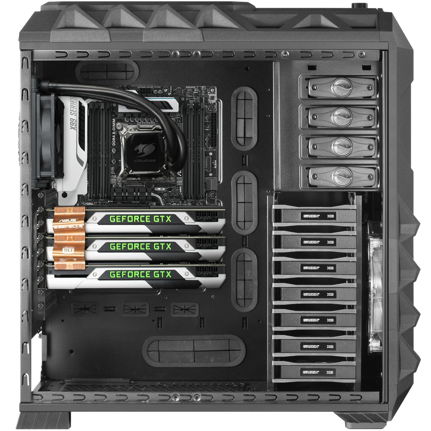 Green X8 raptor insidesystem