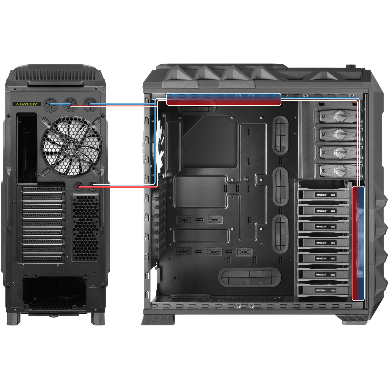 Green X8 raptor watercooling