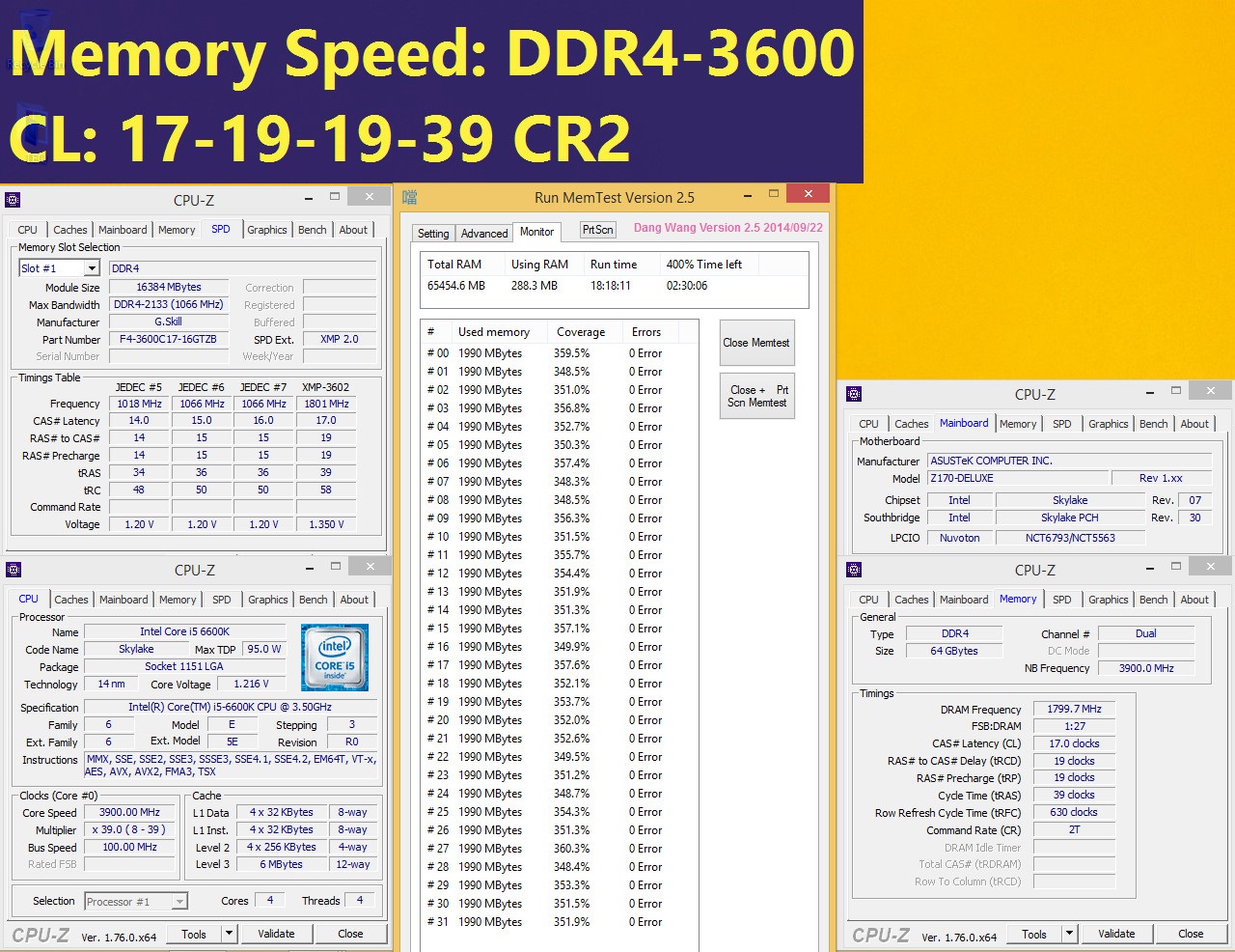 TridentZ DDR4 64GB 3600mhz